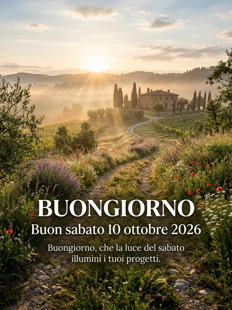 Buongiorno buon sabato 10 ottobre 2026 - immagine 4