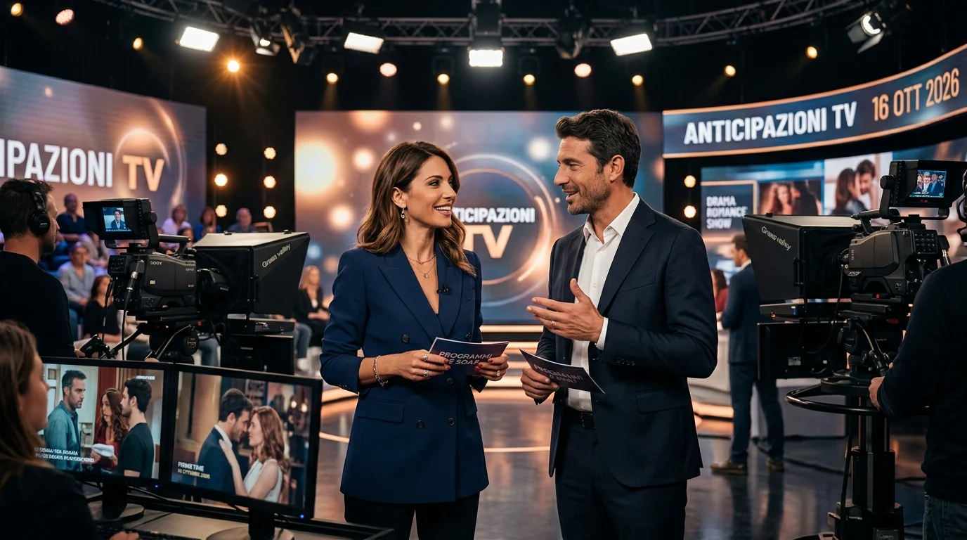 Anticipazioni TV venerdì 16 ottobre 2026 — illustrazione editoriale