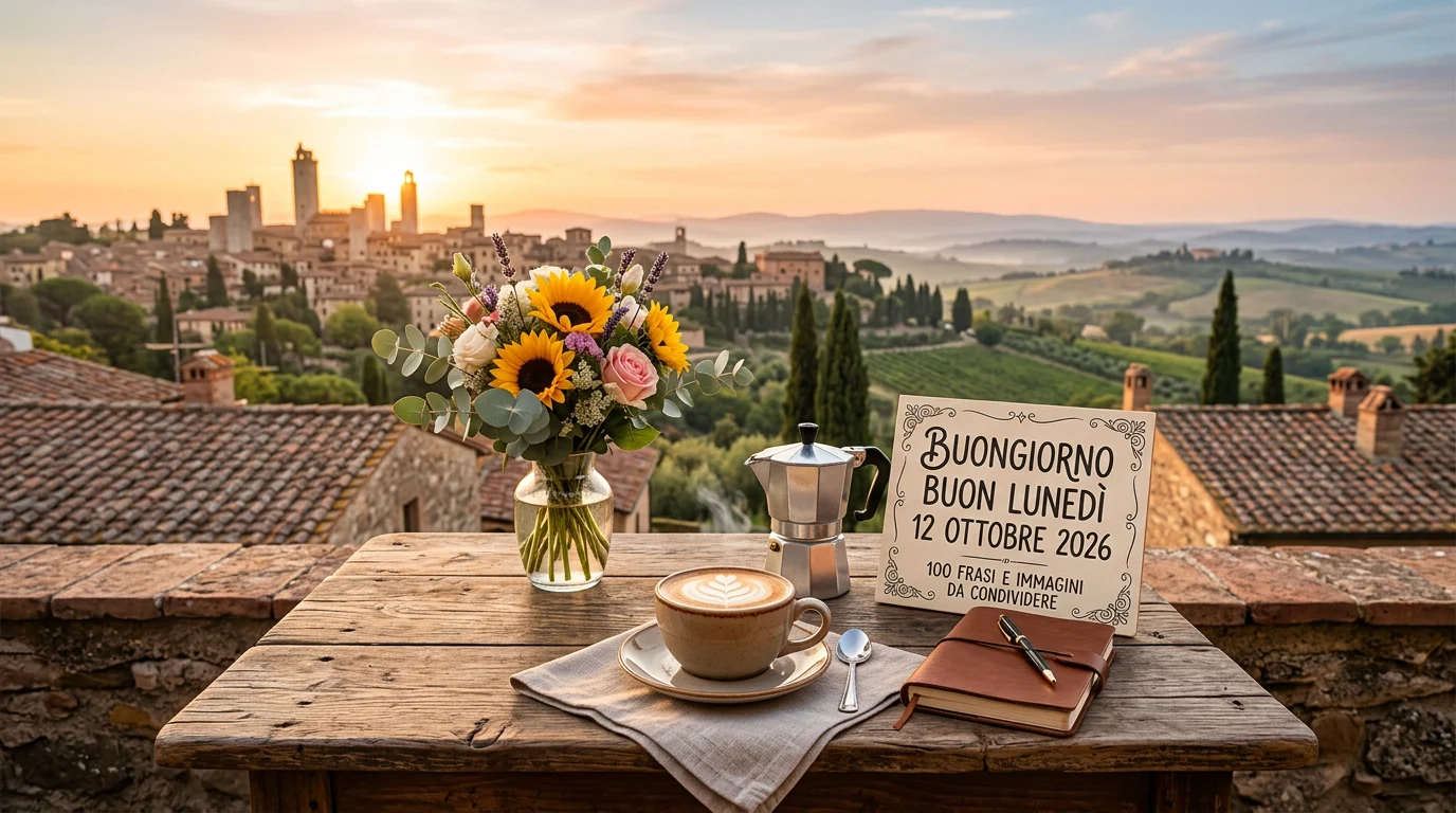 Buongiorno buon lunedì 14 ottobre 2026 — illustrazione editoriale