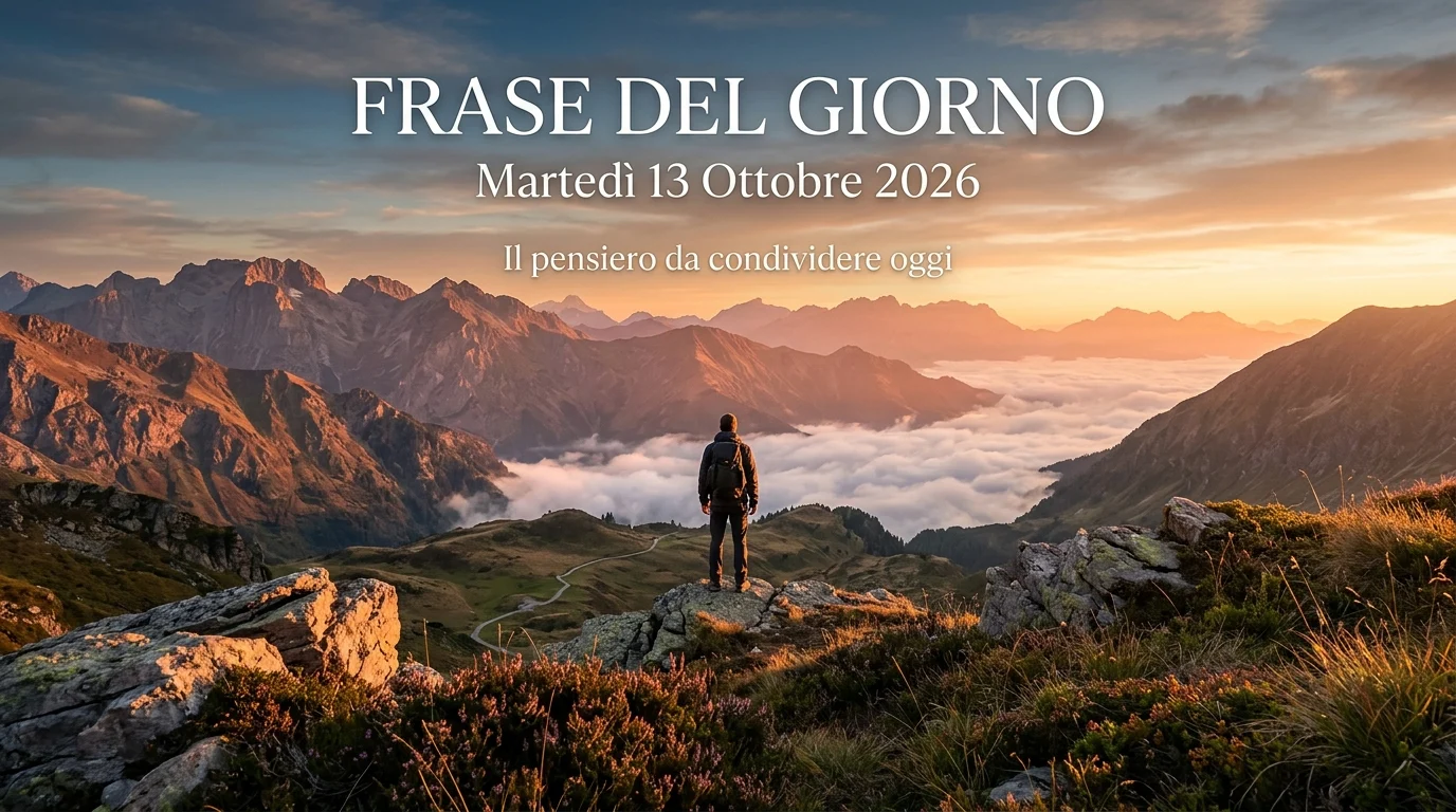 Frase del giorno martedì 13 ottobre 2026 — illustrazione editoriale