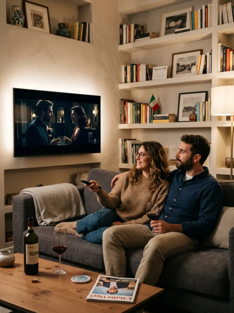 Programmi TV stasera 10 ottobre 2026 — illustrazione editoriale