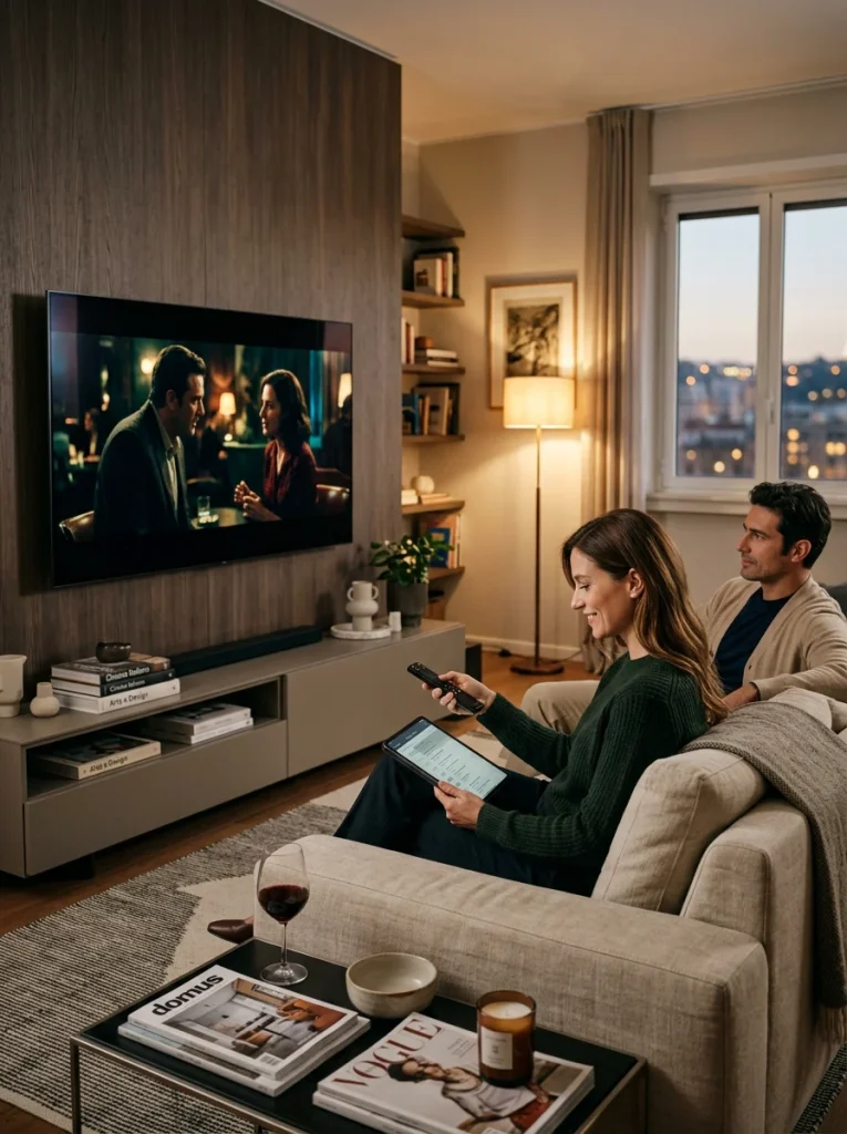 Programmi TV stasera 11 ottobre 2026 — illustrazione editoriale