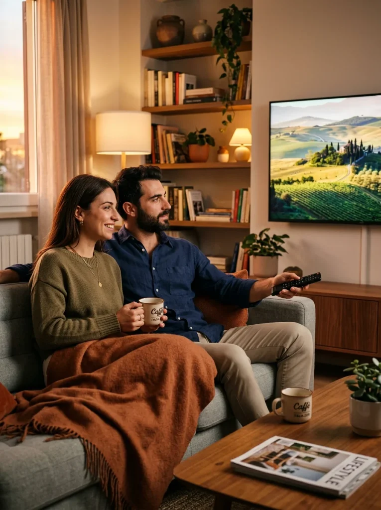 Programmi TV stasera 12 ottobre 2026 — illustrazione editoriale