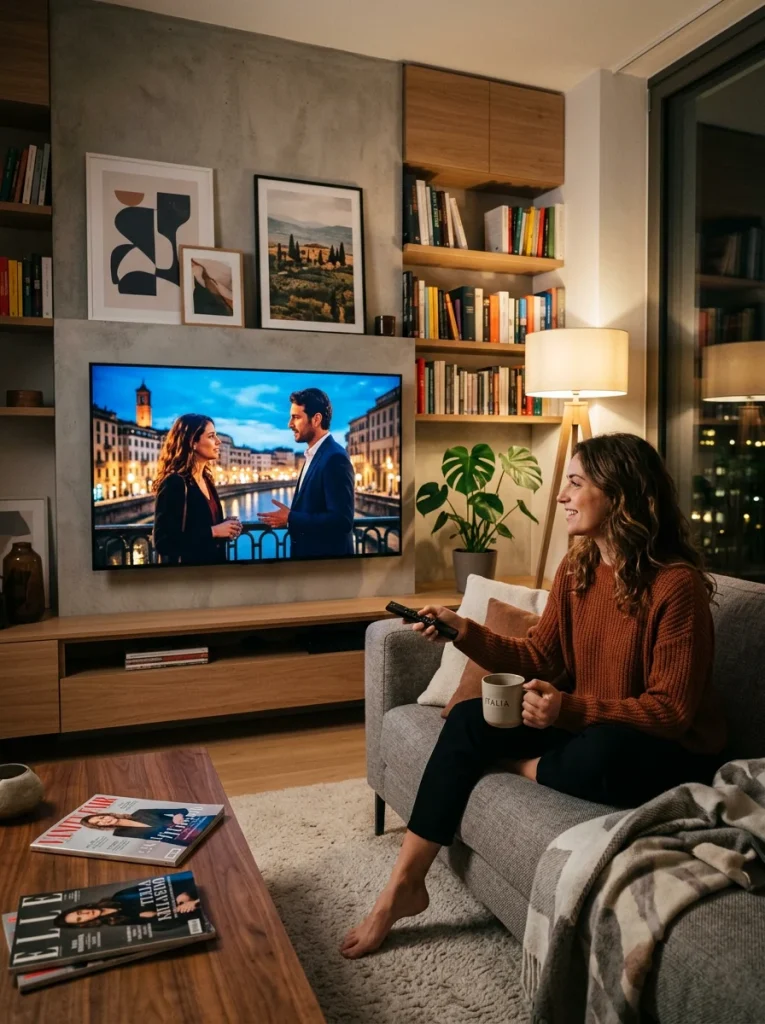 Programmi TV stasera 15 ottobre 2026 — illustrazione editoriale