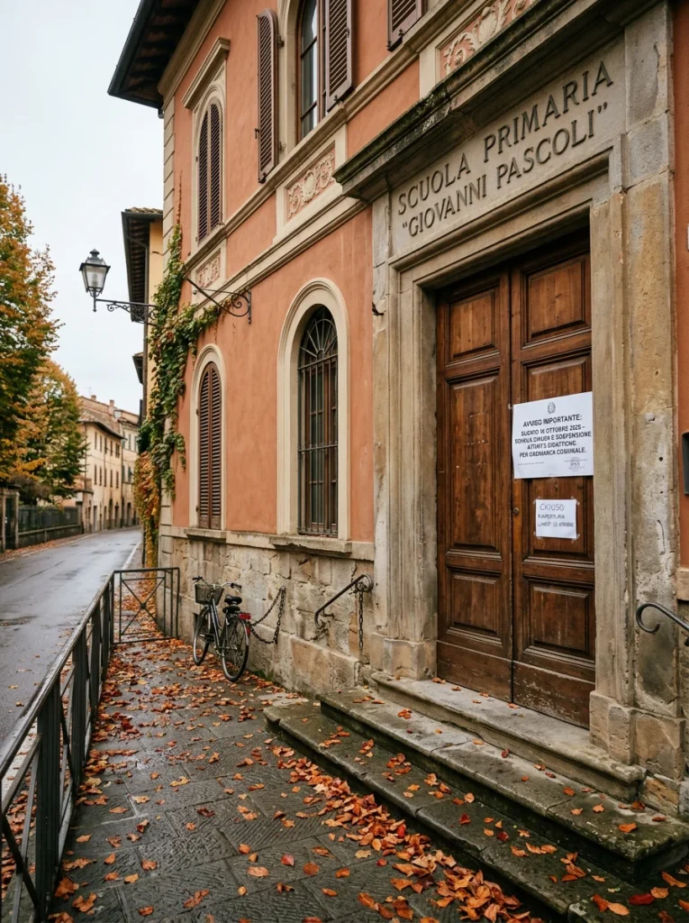 Scuole chiuse sabato 10 ottobre 2026 — illustrazione editoriale